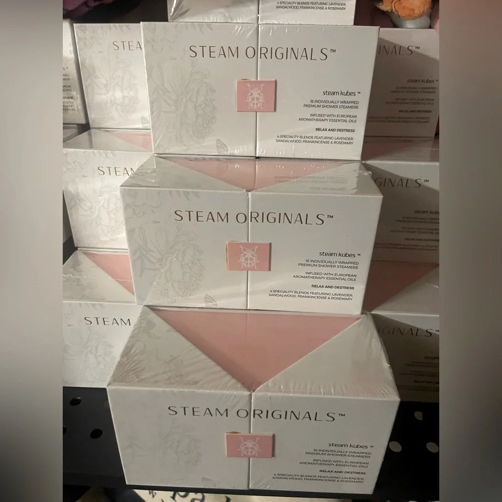 Pink Steam Kubes Shower Steamers - Relax & De-Stress